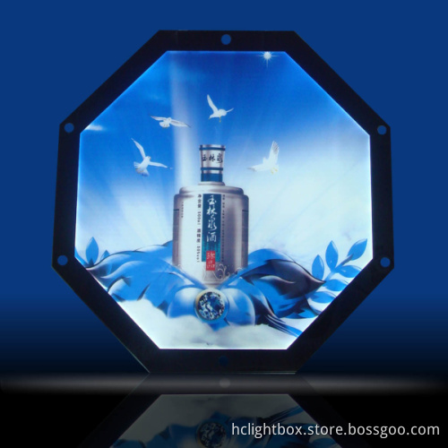 2013 Hot Style Crystal Acrylic Poster Frame with Light Custom Shaped Light Box (1521)